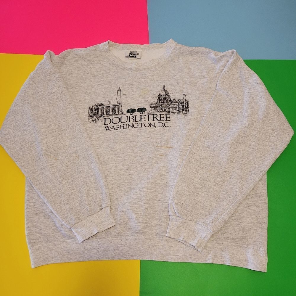Vintage 90s Lee Doubletree Washington crewneck sweatshirt sweater - Picture 2 of 6